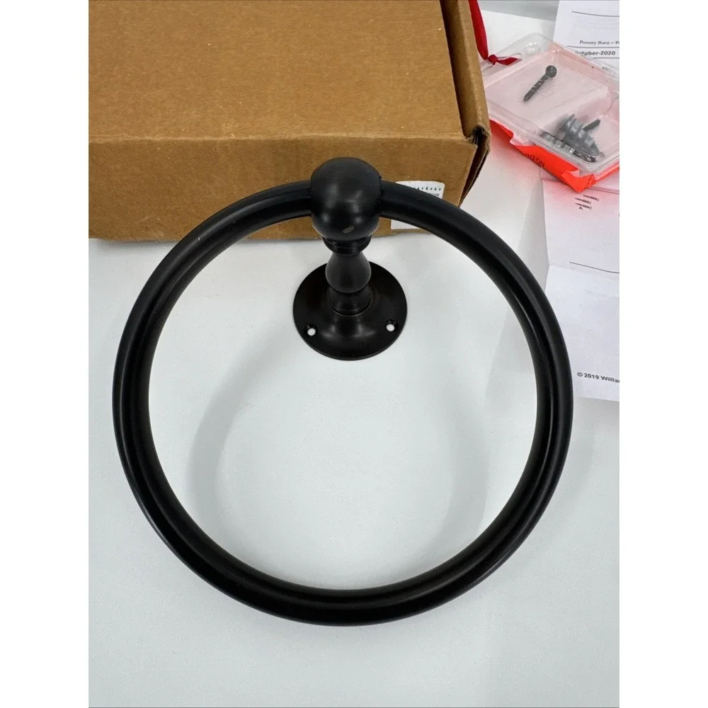 Pottery Barn‎ Sussex Towel Ring Black Finish Remodeling Bathroom William Sonoma